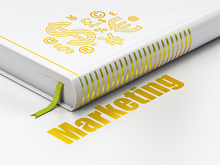 Image showing Marketing concept: book Finance Symbol, Marketing on white background