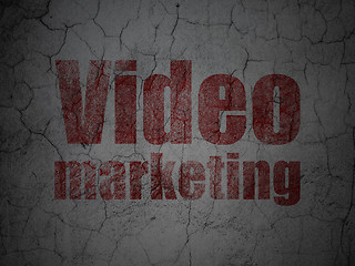 Image showing Finance concept: Video Marketing on grunge wall background
