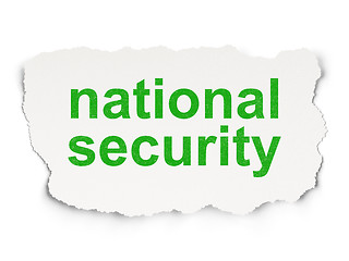 Image showing Protection concept: National Security on Paper background