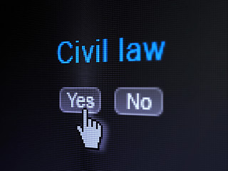 Image showing Law concept: Civil Law on digital computer screen