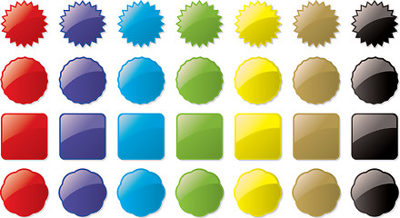 Image showing glass buttons colored