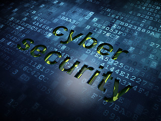 Image showing Security concept: Cyber Security on digital screen background