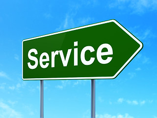 Image showing Business concept: Service on road sign background