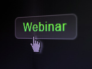 Image showing Education concept: Webinar on digital button background