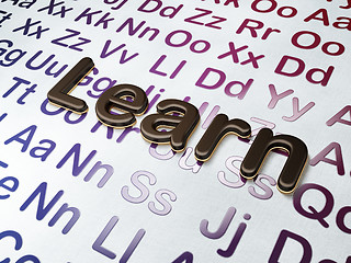 Image showing Education concept:  Learn on Alphabet background
