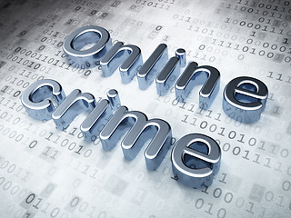 Image showing Security concept: Silver Online Crime on digital background