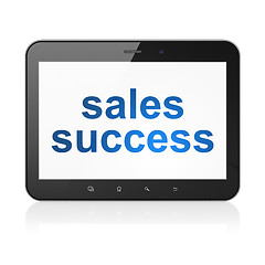 Image showing Advertising concept: Sales Success on tablet pc computer