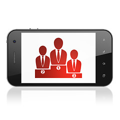 Image showing Finance concept: Business Team on smartphone