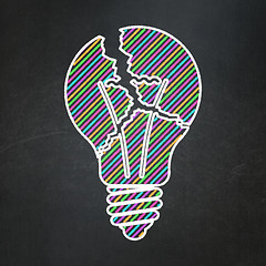 Image showing Business concept: Light Bulb on chalkboard background