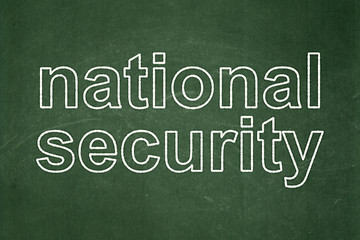 Image showing Safety concept: National Security on chalkboard background