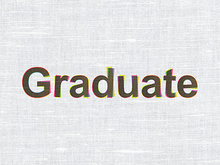 Image showing Education concept: Graduate on fabric texture background