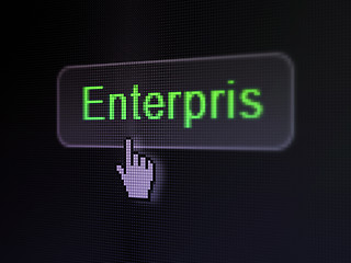 Image showing Finance concept: Enterprise on digital button background