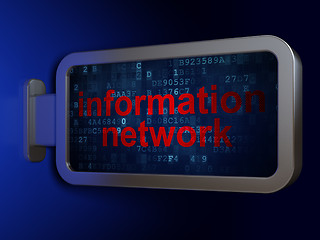 Image showing Data concept: Information Network on billboard background