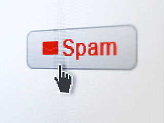 Image showing Protection concept: Spam and Email on digital button background