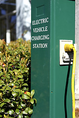 Image showing Electric car charging station in celebration florida united states usa