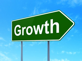 Image showing Business concept: Growth on road sign background