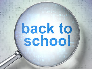 Image showing Education concept: Back to School with optical glass