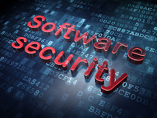 Image showing Red Software Security on digital background