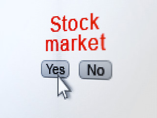 Image showing Business concept: Stock Market on digital computer screen