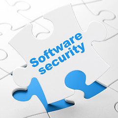 Image showing Privacy concept: Software Security on puzzle background