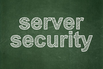 Image showing Privacy concept: Server Security on chalkboard background