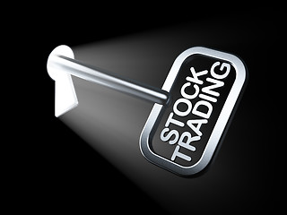 Image showing Business concept: Stock Trading on key