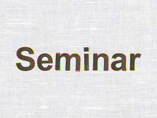 Image showing Education concept: Seminar on fabric texture background