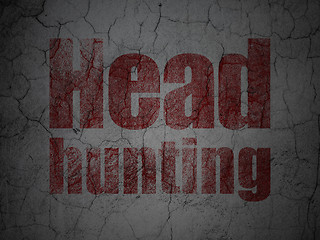 Image showing Business concept: Head Hunting on grunge wall background