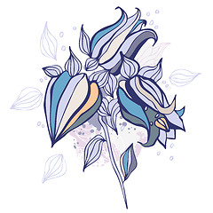 Image showing Beautiful flower. Hand drawn vector illustration