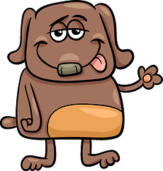 Image showing funny dog character cartoon illustration