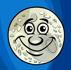 Image showing man in the moon saying cartoon