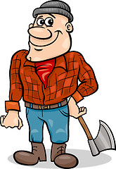 Image showing fairy tale lumberjack cartoon illustration