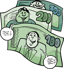 Image showing money talks saying cartoon illustration