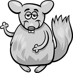 Image showing funny chinchilla cartoon illustration