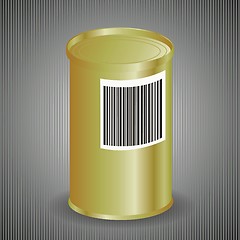 Image showing Yellow Metal Tin Can