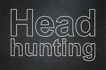 Image showing Finance concept: Head Hunting on chalkboard background