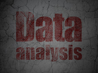 Image showing Information concept: Data Analysis on grunge wall background