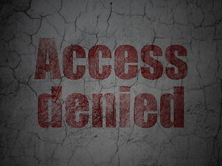 Image showing Safety concept: Access Denied on grunge wall background