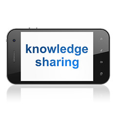 Image showing Education concept: Knowledge Sharing on smartphone