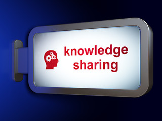 Image showing Education concept: Knowledge Sharing and Head With Gears