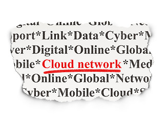 Image showing Computing concept: Cloud Network on Paper background