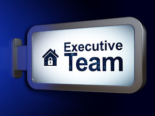 Image showing Business concept: Executive Team and Home on billboard background