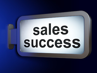 Image showing Advertising concept: Sales Success on billboard background