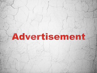 Image showing Advertising concept: Advertisement on wall background