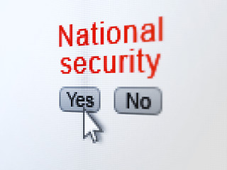 Image showing Privacy concept: National Security on digital computer screen