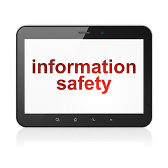 Image showing Information Safety on tablet pc computer