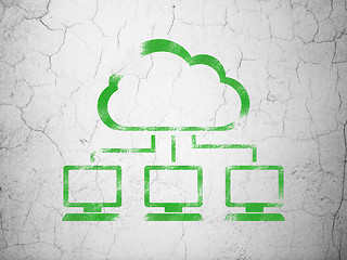 Image showing Technology concept: Cloud Network on wall background