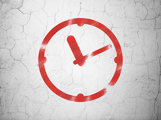 Image showing Time concept: Clock on wall background