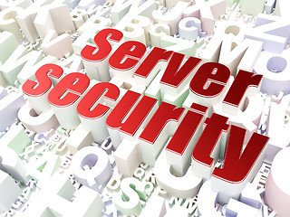 Image showing Server Security on alphabet background