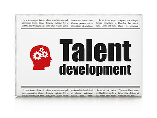 Image showing Education concept: newspaper with Talent Development and Head